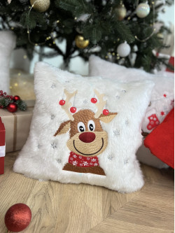 Deer in white декоративна подушка