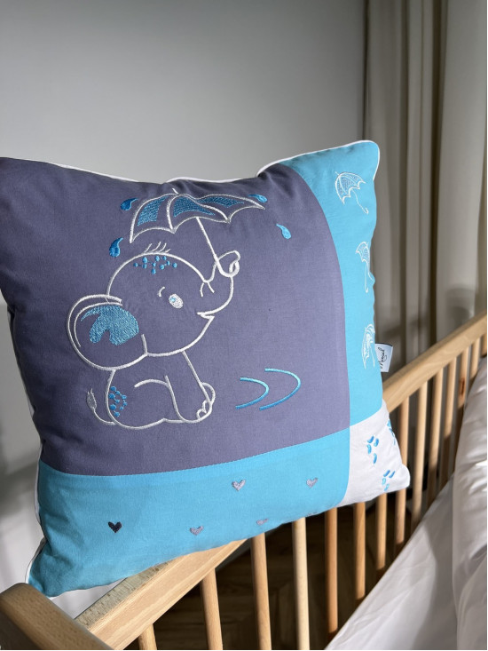 дитяча постіль Elephant Blue печворк 