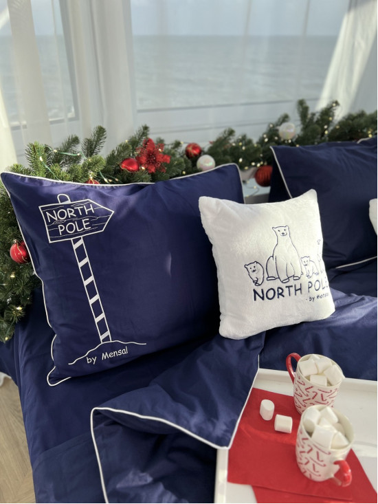 North pole з темно-синього ранфорсу