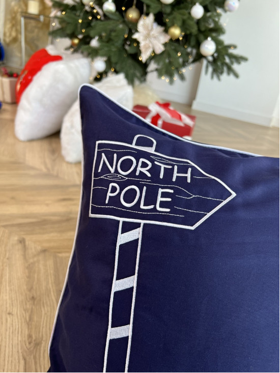 North pole з темно-синього ранфорсу